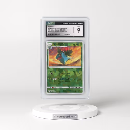 2018 GX Ultra Shiny #002/150 Ivysaur - Reverse Holo Cracked Ice (CGC 9 MINT)