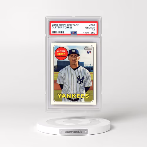 2018 Topps Heritage #603 Gleyber Torres (PSA 10 GEM MINT)