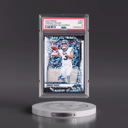 2024 Panini Prizm #359 Jordan Travis - Autograph-No Huddle (PSA 9 MINT)