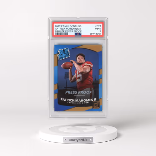 2017 Panini Donruss #327 Patrick Mahomes II - Bronze Press Proof (PSA 9 MINT)
