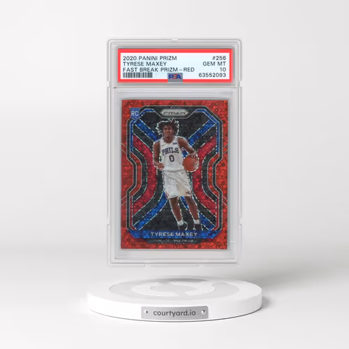 2020 Panini Prizm #256 Tyrese Maxey - Fast Break Prizm-Red (PSA 10 GEM MINT)