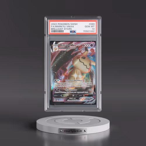 2022 Pokémon Sword & Shield Brilliant Stars #069 Mimikyu Vmax - Full Art (PSA 10 GEM MINT)