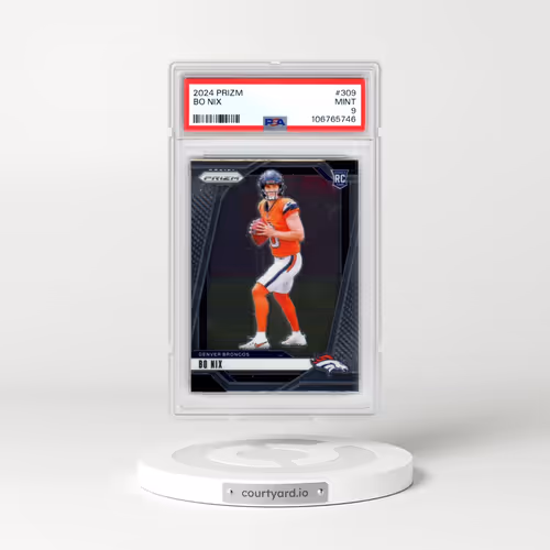 2024 Panini Prizm #309 Bo Nix (PSA 9 MINT)