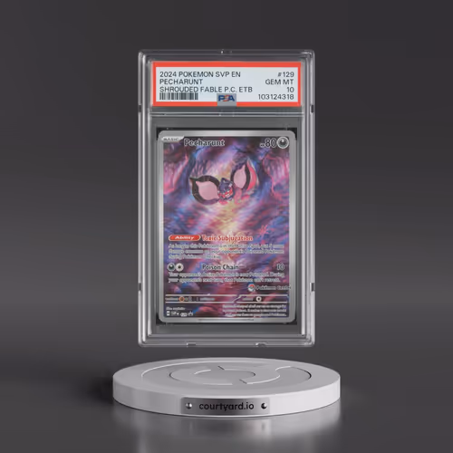 2024 Pokémon Svp EN-SV Black Star Promo #129 Pecharunt - Shrouded Fable Pokemon Center Elite Trainer