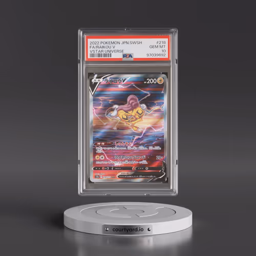 2022 Pokémon Sword & Shield Vstar Universe #218 Raikou V - Holo Full Art (PSA 10 GEM MINT)
