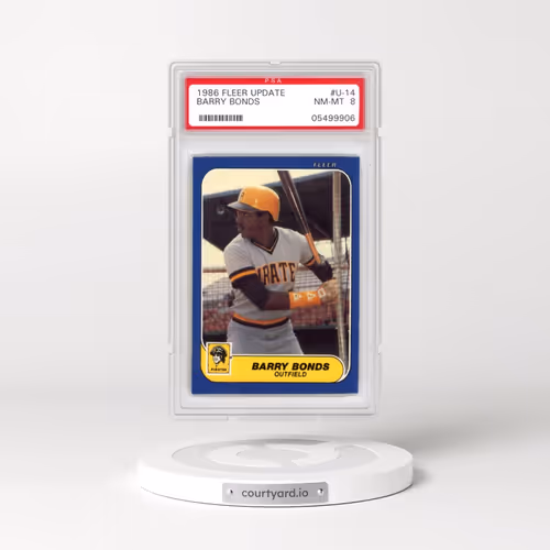 1986 Fleer Update #U-14 Barry Bonds (PSA 8 NM-MT)