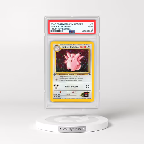 2000 Pokémon Gym Heroes #3 Erika's Clefable - 1st Edition Holo (PSA 9 MINT)