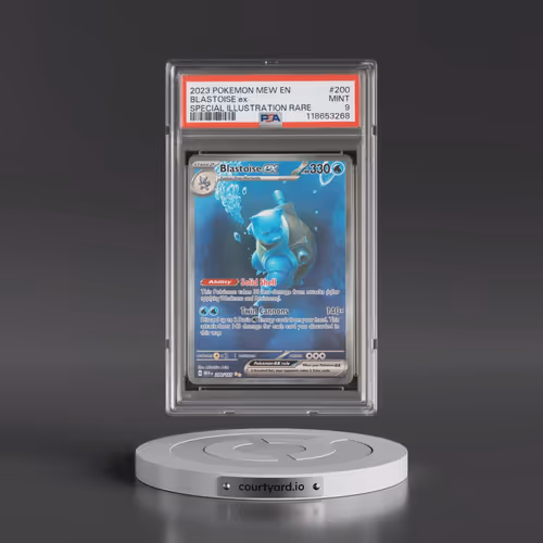 2023 Pokémon Mew EN-151 #200 Blastoise EX - Holo Special Illustration Rare (PSA 9 MINT)