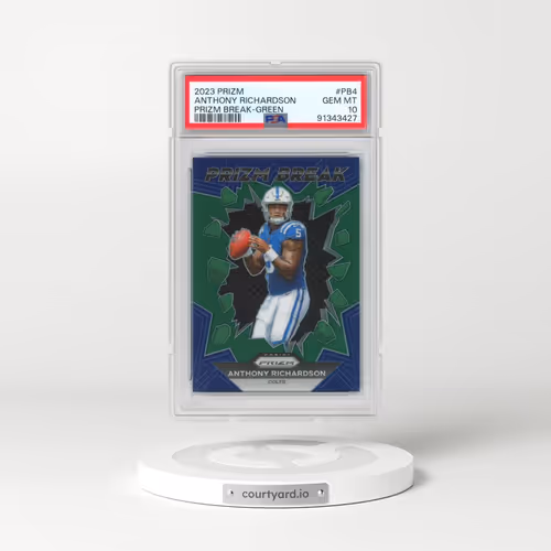 2023 Panini Prizm Prizm Break #PB4 Anthony Richardson - Green Prizm (PSA 10 GEM MINT)