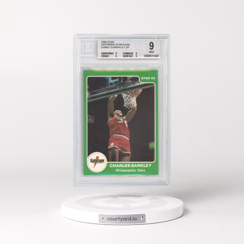 1985 Star Gatorade Slam Dunk Charles Barkley SP/(Withdrawn) (BGS 9 MINT)