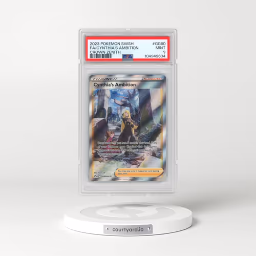 2023 Pokémon Sword and Shield Crown Zenith #GG60 Cynthia's Ambition - Full Art (PSA 9 MINT)