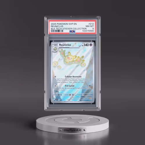 2025 Pokémon Svp EN-SV Black Star Promo #212 Reuniclus - Black Bolt Tech Sticker Collection (PSA 8 N