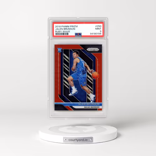 2018 Panini Prizm #250 Jalen Brunson - Ruby Wave (PSA 9 MINT)