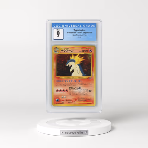 1999 Neo Premium File #157 Typhlosion - No Rarity - Holo (CGC 9 MINT)