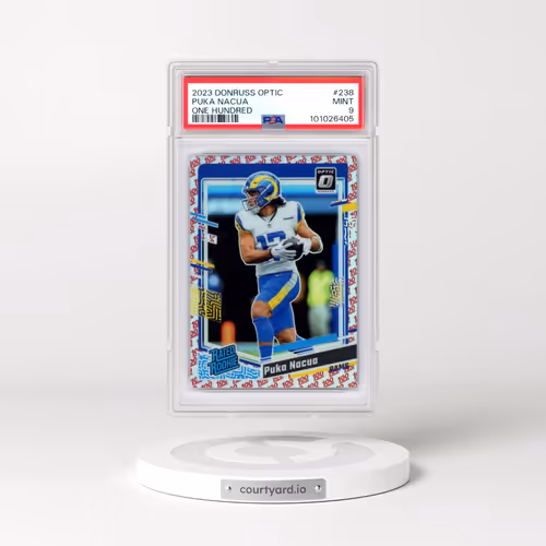 2023 Panini Donruss Optic #238 Puka Nacua - One Hundred (PSA 9 MINT)