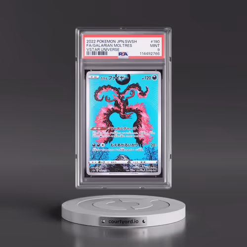 2022 Pokémon Sword & Shield Vstar Universe #190 Galarian Moltres - Full Art (PSA 9 MINT)