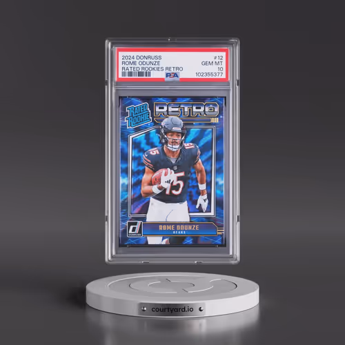 2024 Panini Donruss Rated Rookies Retro #12 Rome Odunze (PSA 10 GEM MINT)