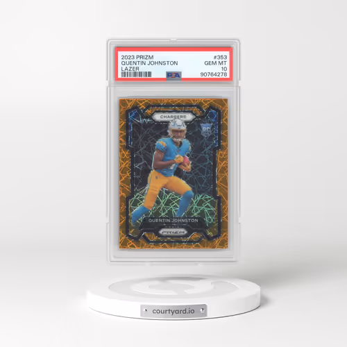2023 Panini Prizm #353 Quentin Johnston - Lazer Prizm (PSA 10 GEM MINT)