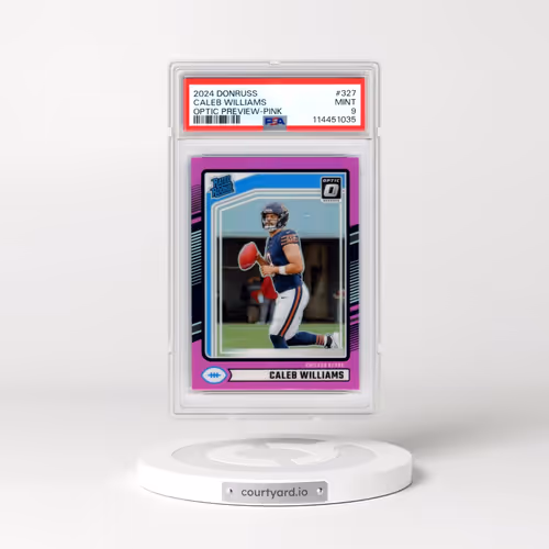 2024 Panini Donruss #327 Caleb Williams - Optic Preview-Pink (PSA 9 MINT)
