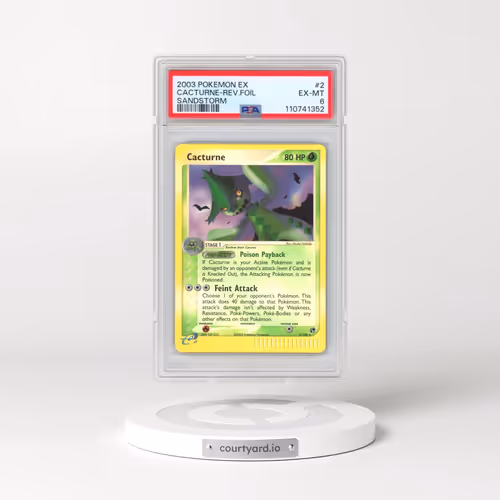 2003 Pokémon EX Sandstorm #2 Cacturne - Reverse Foil (PSA 6 EX-MT)