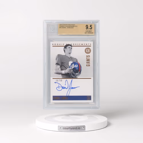 2019 Panini Encased Rookie Endorsements #8 Daniel Jones/50 (BGS 9.5 GEM MINT)