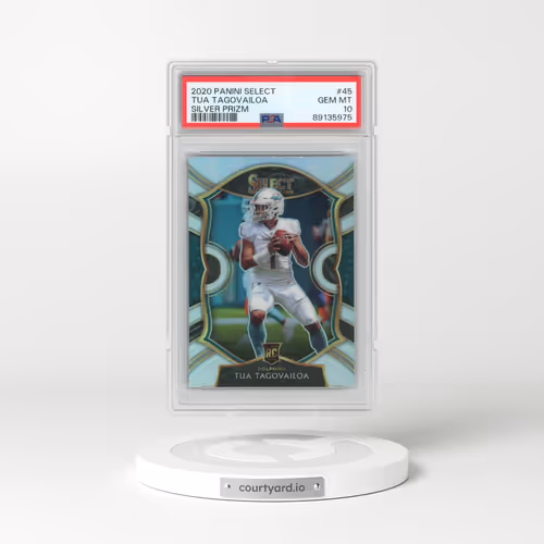2020 Panini Select #45 Tua Tagovailoa - Silver Prizm (PSA 10 GEM MINT)