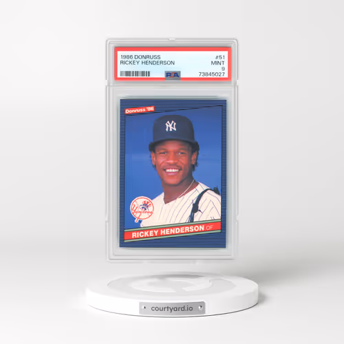 1986 Donruss #51 Rickey Henderson (PSA 9 MINT)