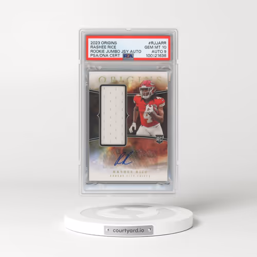 2023 Panini Origins Rookie Jumbo Jersey Autographs #RJJARR Rashee Rice (PSA 10 GEM MINT)