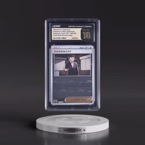 2023 Pokémon Card 151 #162/165 Giovanni's Charisma - Reverse Holo Poké Ball (CGC 10 PRISTINE)