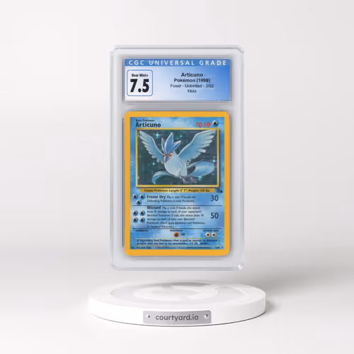 1999 Fossil #2/62 Articuno - Galaxy Star Holo (CGC 7.5 NM+)