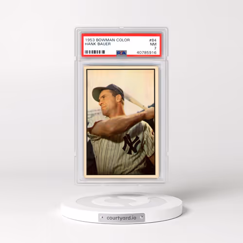1953 Bowman Color #84 Hank Bauer (PSA 7 NM)