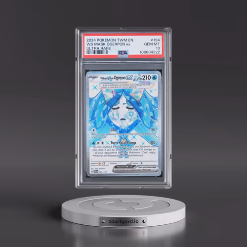 2024 Pokémon Twm EN-Twilight Masquerade #194 Wellspring Mask Ogerpon EX - Holo Ultra Rare (PSA 10 GE