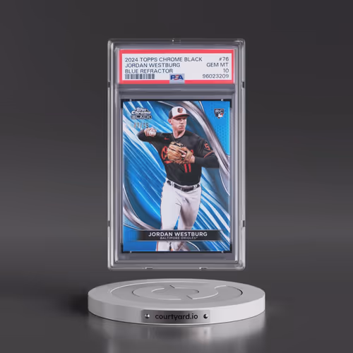 2024 Topps Chrome Black #76 Jordan Westburg - Blue Refractor (PSA 10 GEM MINT)