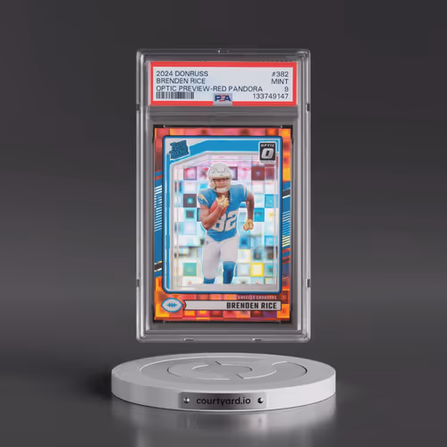 2024 Panini Donruss #382 Brenden Rice - Optic Preview-Red Pandora (PSA 9 MINT)
