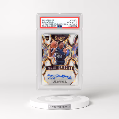 2023 Panini Select Youth Explosion Signatures #YEGGJ GG Jackson II - White Cracked Ice Prizm (PSA 10 GEM MINT)