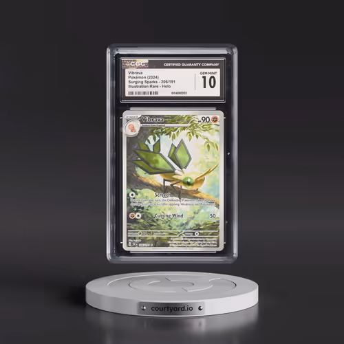 2024 Pokémon Ssp EN-Surging Sparks #206 Vibrava - Illustration Rare (CGC 10 GEM MINT)