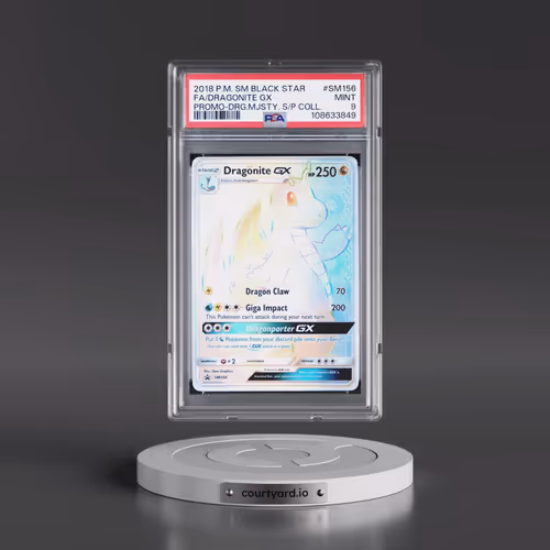 2018 Pokémon SM Black Star Promo #SM156 Dragonite GX - Holo Full Art Dragon Majesty Super-Premium Co