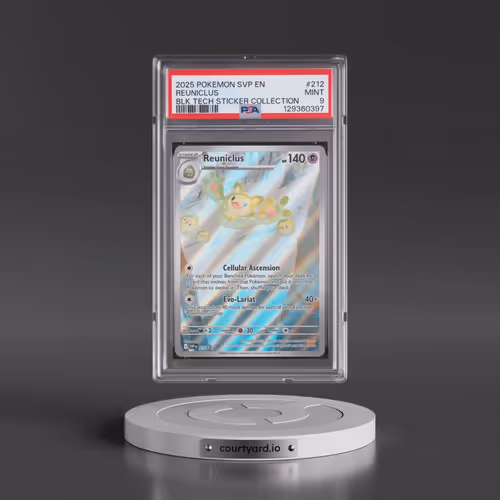 2025 Pokémon Svp EN-SV Black Star Promo #212 Reuniclus - Black Bolt Tech Sticker Collection (PSA 9 M