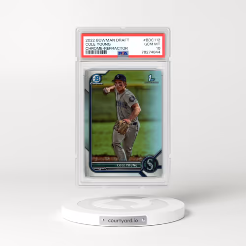 2022 Bowman Draft #BDC112 Cole Young - Chrome-Refractor (PSA 10 GEM MINT)