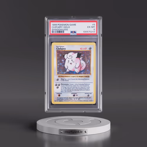 1999 Pokémon Game #5 Clefairy - Holo Shadowless (PSA 6 EX-MT)