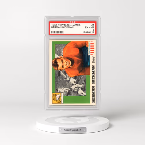 1955 Topps All-Amer. #1 Herman Hickman (PSA 6 EX-MT)