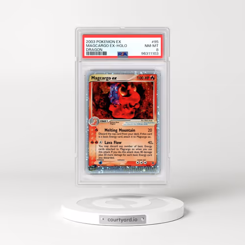 2003 Pokémon EX Dragon #95 Magcargo EX - Holo Holo (PSA 8 NM-MT)