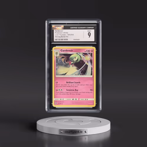 2018 Lost Thunder #141/214 Gardevoir - Strong Bond Tin (Cosmos Holo) (CGC 9 MINT)