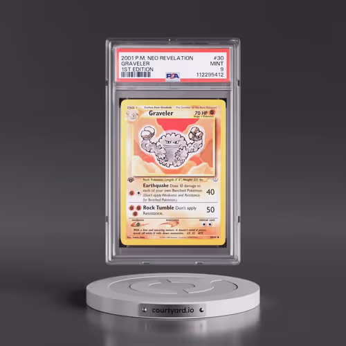 2001 Pokémon Neo Revelation #30 Graveler - 1st Edition (PSA 9 MINT)