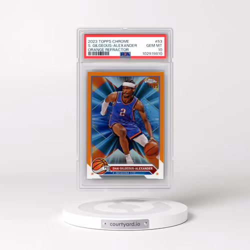 2023 Topps Chrome #53 Shai Gilgeous-Alexander - Orange Refractor (PSA 10 GEM MINT)