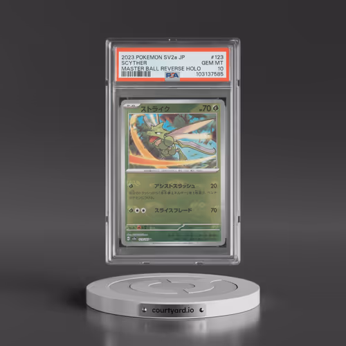 2023 Pokémon Sv2a-Pokemon 151 #123 Scyther - Reverse Holo Master Ball (PSA 10 GEM MINT)