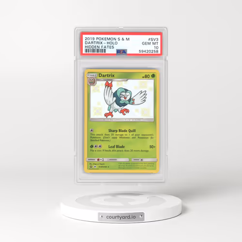 2019 Hidden Fates #SV3 Dartrix - Shiny Rare Holo (PSA 10 GEM MINT)
