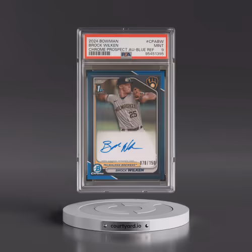 2024 Bowman Chrome Prospect Autographs #CPABW Brock Wilken - Blue Refractor (PSA 9 MINT)