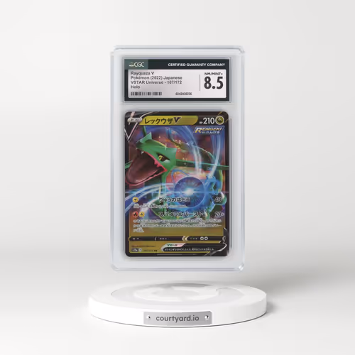 2022 VSTAR Universe #107/172 Rayquaza V - Holo (CGC 8.5 NM-MT+)