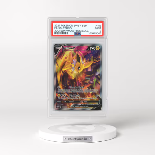 2021 Pokémon Swsh Black Star Promo #183 Jolteon V - Holo Full Art Jolteon Vmax Premium Collection (PSA 9 MINT)